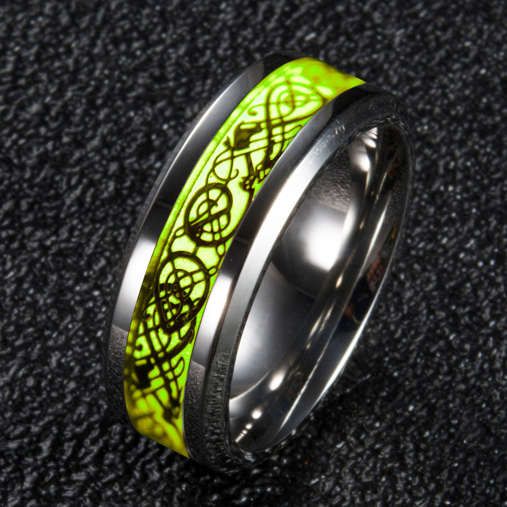 Stainless Steel Luminous Dragon Ring