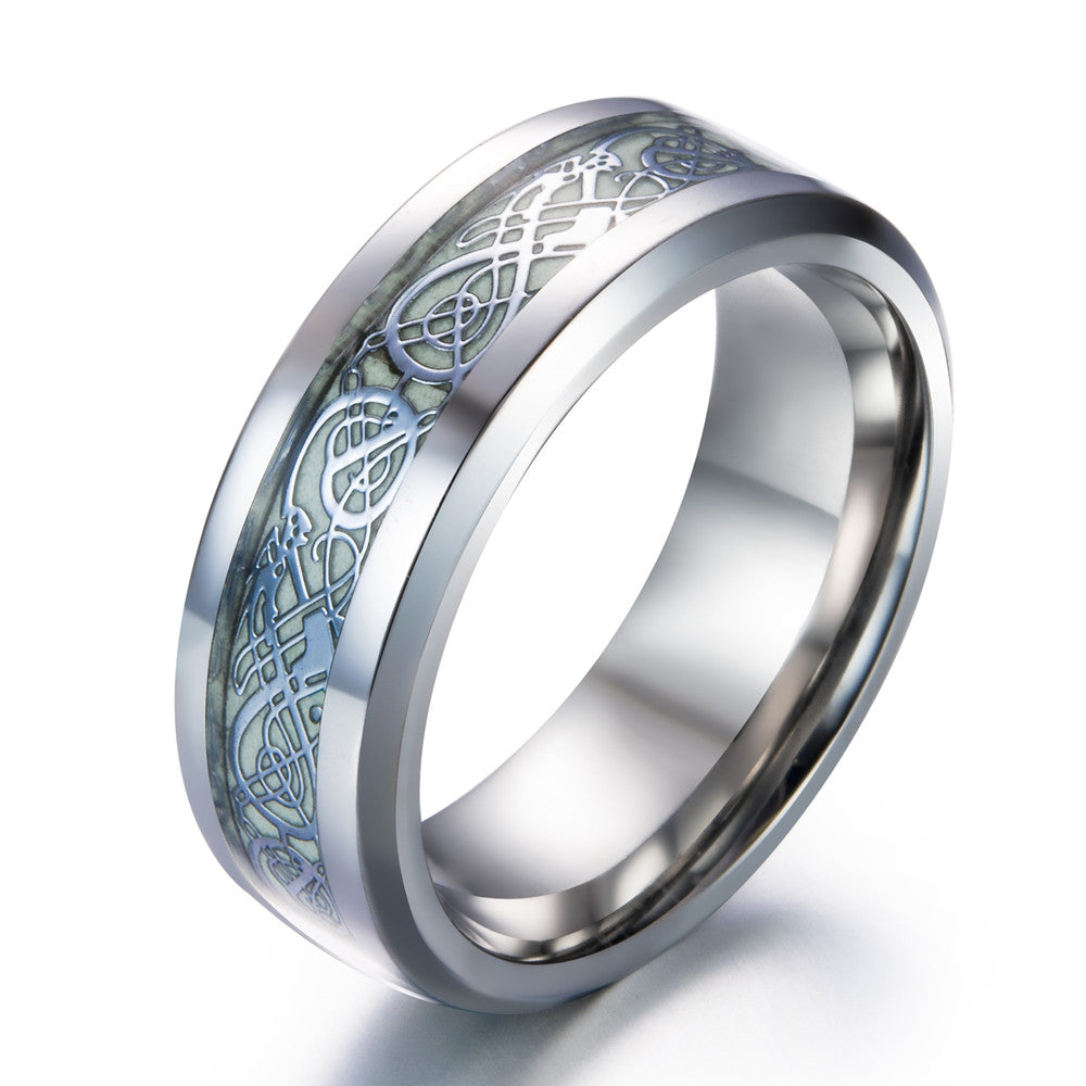 Stainless Steel Luminous Dragon Ring